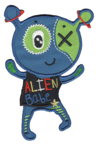 Термоаппликация HKM "Детёныш пришельца синий". Арт 31664/1SB