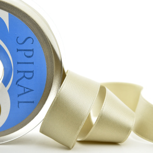 Лента атласная двусторонняя SAFISA, 6.5 мм, 25 м, цвет 66, серо-бежевый. Арт 110-6,5мм-66            