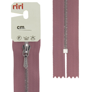 Молния металл, Ni, слайдер Tropf, 4 мм, неразъёмная карманная, 18 см, цвет 2420, холодный розовый. Арт 3411120/18/2420  