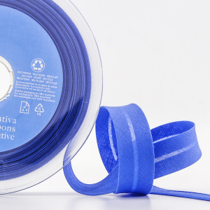 Косая бейка хлопок/полиэстер 20 мм, 25 м, цвет 93, барвинок. Арт 6120-20мм-93            