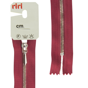 Молния металл, Ni, слайдер Tropf, 3 мм, неразъёмная, 18 см, цвет 2411, бордовый. Арт 8301130/18/2411         