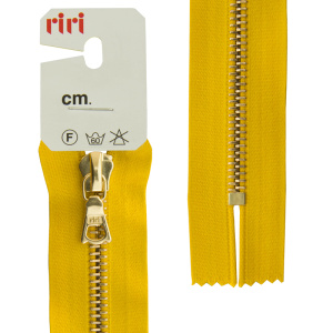 Молния металл, Gold, неразъёмная, на атласной тесьме, 6 мм, 18 см, цвет 5339, горчичный. Арт 3653226/18/5339         