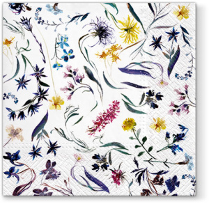 Салфетки трехслойные для декупажа, коллекция "Lunch"  PAW Decor Collection "Память цветов". Арт SDL120114