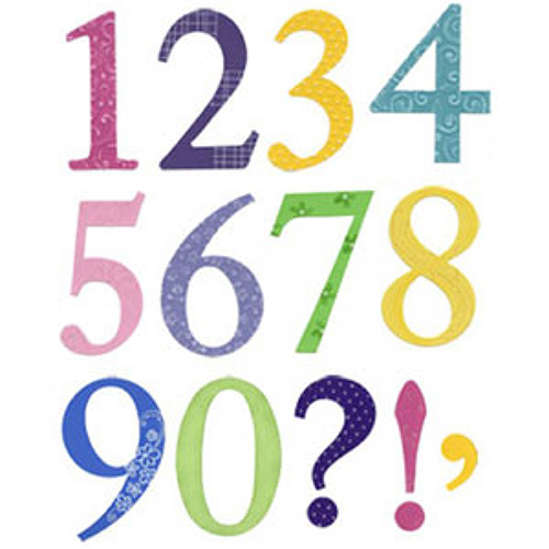 Нож для вырубки Sizzix® Bigz™ Die - Sassy Serif Numbers. Арт 656617