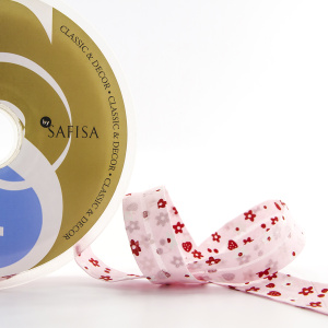 Косая бейка с рисунком SAFISA, арт.6444, 20 мм, 20 м, цвет 05. Арт 6444-20мм-05            