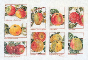 Набор для вышивания "Яблоки", канва лен 36 ct. Арт 2082                    