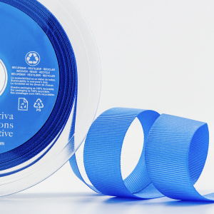 Лента репсовая SAFISA, 25 мм, 25 м, цвет 65 голубой. Арт 350-25мм-65