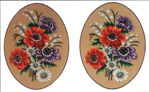 Канва жесткая с рисунком "Букет", 2 картинки. Арт 15.277                  