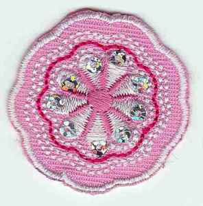 Термоаппликация HKM "Цветок с паетками". Арт 33715/1SB