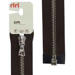 Молния металл, Ni, разъёмная 1 замок, на атласной тесьме, 6 мм, 70 см, цвет 2226, темный шоколад. Арт 3551226/70/2226         