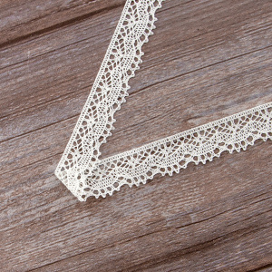 Мерсеризованное хлопковое кружево, 20 мм, шампань. Арт 2104/72