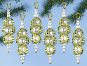 Набор для создания елочных игрушек "Жемчужные капли". Арт 6238