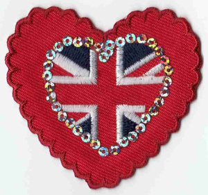 Термоаппликация HKM "Herz London groá". Арт 33247/1SB