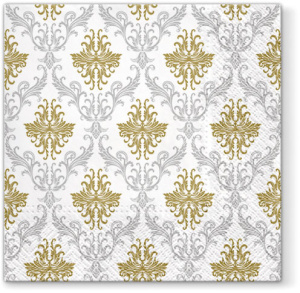 Салфетки трехслойные для декупажа, коллекция "Lunch"  PAW Decor Collection "Королевский орнамент". Арт SDL096808