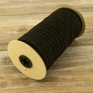 Резинка перфорированная, 9 мм, цвет черный. Арт 854128206P7001          