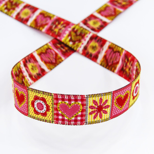 Лента жаккард SAFISA, 20 мм, 15 м, цвет 01. Арт 9178-20мм-01