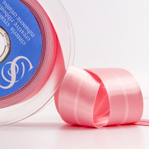 Косая бейка атласная 30 мм, 25 м, цвет 52, цвет дымчатой розы. Арт 6260-30мм-52            