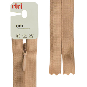 Молния потайная неразъемная, Т3, 50 см, цвет 2232, бежевый темный. Арт 6010917/50/2232         