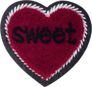 Термоаппликация "Сердце плюшевое красное". Арт 43211