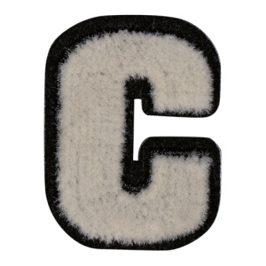 Термоаппликация "Буква С бежевая". Арт 43241