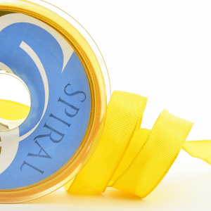 Лента репсовая SAFISA, 25мм, 25м, цвет 32, желтый. Арт 452-25мм-32             