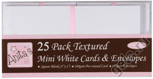 Набор заготовок для открыток с конвертами 10 х 10 см, 25 шт. Арт ANT1515000              