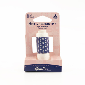 Нить-эластик для вязания, прозрачная, 200 м. Арт 639/G002