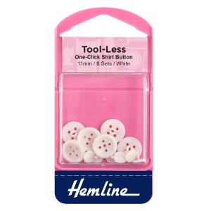 Пуговица-заклепка, 11 мм, цвет белый. Арт 441.11.WHIT