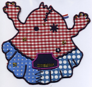 Термоаппликация HKM "Красный монстр". Арт 32603/1SB