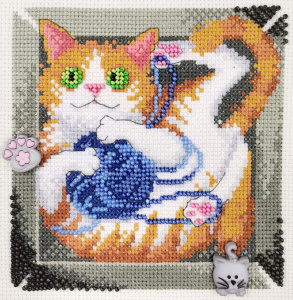 Набор для вышивания "Кот и клубок". Арт 13.003.15