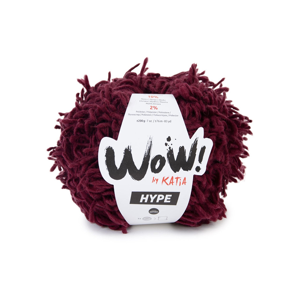 Пряжа Wow - Hype, 73% акрил, 15% шерсть, 10% альпака, 2% полиэстер, 200 г, 76 м. Арт 1447.112