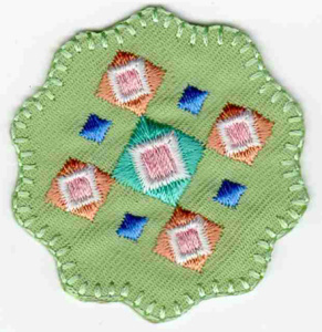 Термоаппликация HKM "Blume grn mit Azthekenmuster". Арт 33295/1SB