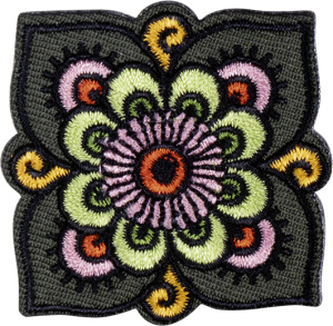 Термоаппликация "Цветочный орнамент коричневого цвета". Арт 43042