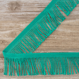 Бахрома витая, 60 мм, цвет бриллиантовая зелень светлый. Арт PP-60 col.621