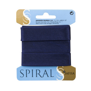 Косая бейка атласная  на блистере SAFISA, 20 мм, 2,5 м, цвет 15, антрацит. Арт P06260-20мм-15          