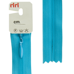 Молния потайная неразъемная, Т3, 50 см, цвет 2616, бирюзовый. Арт 6010917/50/2616         