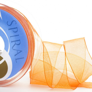 Лента органза SAFISA 15 мм, 25 м, цвет 61, алый. Арт 120-15мм-61             