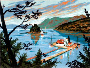 Канва жесткая с рисунком "Корфу". Арт D.220                   