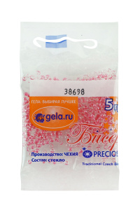 Бисер Preciosa №10, 5 г., цвет №38698 малиново-красный прокрас хрустальный. Арт G 38698