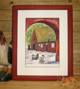 Набор для вышивания: "Ферма с курицей". Арт 21332