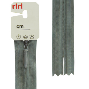 Молния потайная неразъемная, Т3, 60 см, цвет 2107, серо-зеленый. Арт 6010917/60/2107         