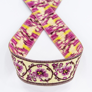 Лента жаккард SAFISA, 25 мм, 15 м, цвет 01. Арт 9189-25мм-01