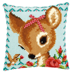 Набор для вышивания подушки "Бэмби с бантом". Арт PN-0149899