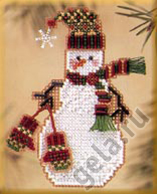 Набор для вышивания "Снеговичок с варежками". Арт MHSC41                  