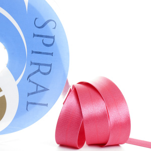 Косая бейка атласная 20 мм, 25 м, цвет 20, темно-розовый. Арт 6260-20мм-20            