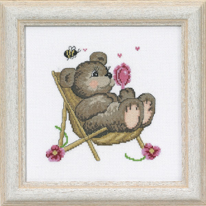 Набор для вышивания "Медвежонок на стуле". Арт 13-3357