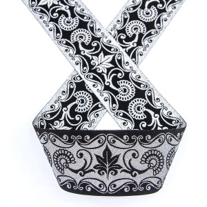 Лента жаккард SAFISA, 50 мм, 15 м, цвет 01. Арт 9124-50мм-01            