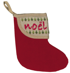 Набор для вышивания сапожка для подарков "SKIEURS" (Лыжники). Арт 7053