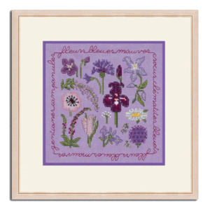 Набор для вышивания "Mauve And Blue Flowers" (Лиловые и голубые цветы), 13 х 14 см. Арт 2281