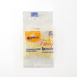 Бисер Preciosa №10, 5 г., цвет №17286 светло-желтый алебастр. Арт G 17286